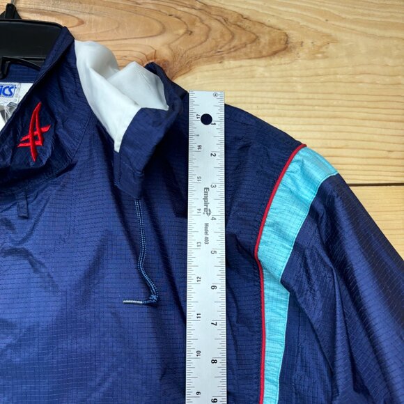 Vintage Asics Gore Tex Windbreaker Jacket Womens Large Blue Full Zip Running - Picture 10 of 16